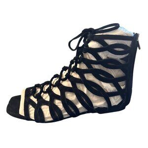 Sam Edelman Black Strappy Gladiator Sandals Size‎ 7 NWB